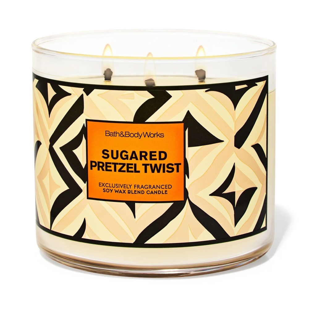 Bath & Body Works Sugared Pretzel Twist 3 Wick Candle